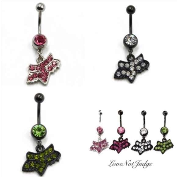 NEW! MORE COLORS AVAILABLE- FOX NAVEL BELLY  RING - Picture 5 of 5